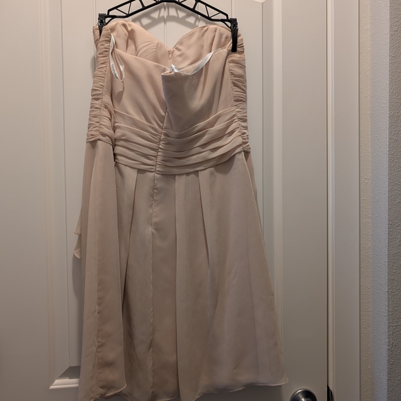 David's Bridal Strapless Cream Dress - Picture 3 of 4